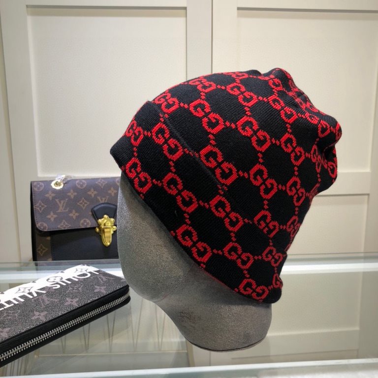 GUCCI Gucci official website classic series! The latest wool blend knit cap,   official website original single reproduction. Very soft pro-skin, elasticity is very good   texture and very versatile style ~ very warm, fa