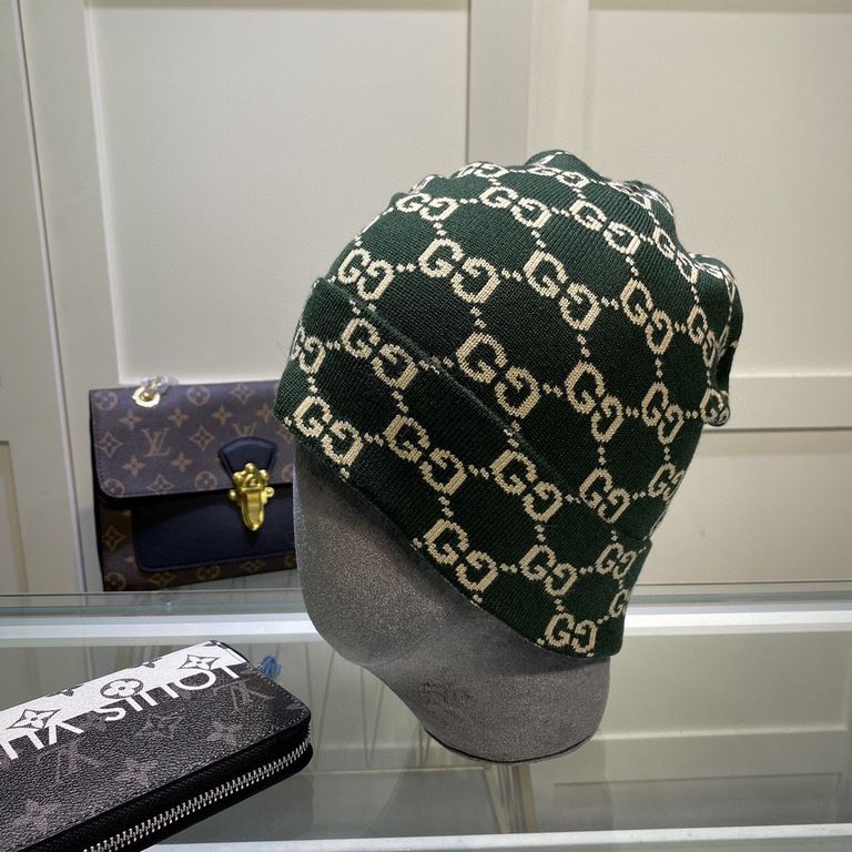 GUCCI Gucci official website classic series! The latest wool blend knit cap,   official website original single reproduction. Very soft pro-skin, elasticity is very good   texture and very versatile style ~ very warm, fa