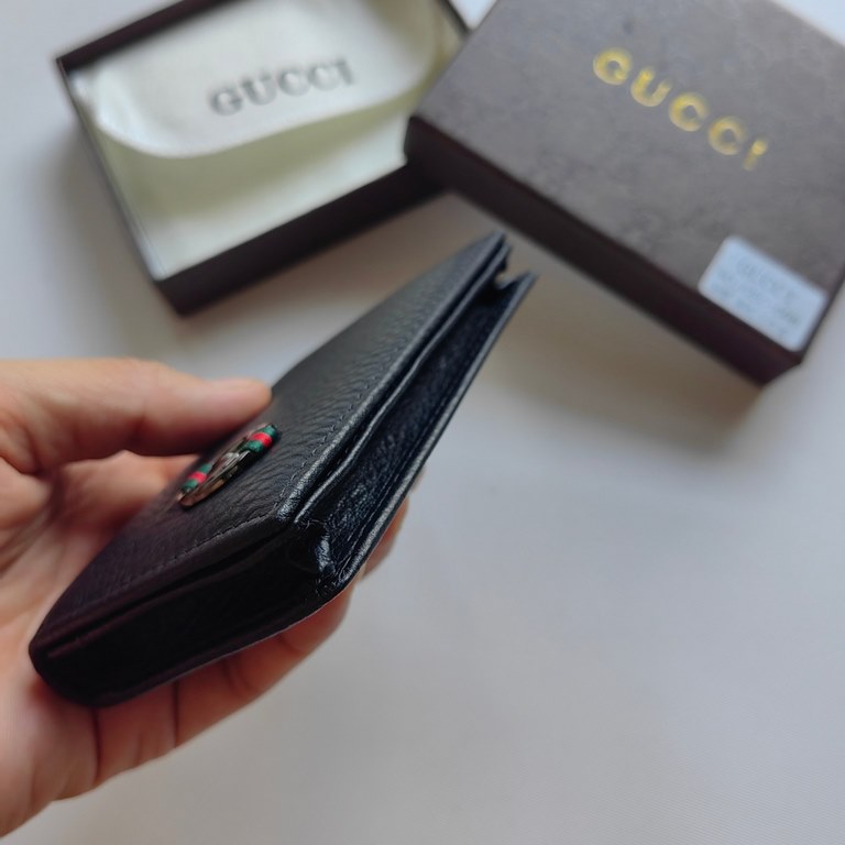 Brand   [pleasant] GUCCI business card bag original single   Material   [pleasant] Imported original cowhide leather  Color   [Pleasant] Black.  Size   [pleasant] 10.58