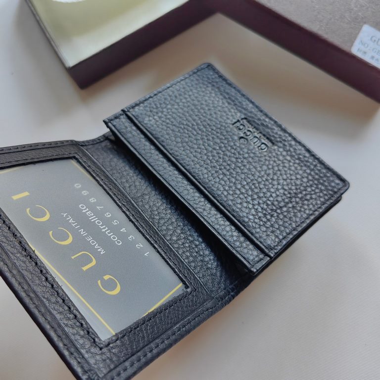 Brand   [pleasant] GUCCI business card bag original single   Material   [pleasant] Imported original cowhide leather  Color   [Pleasant] Black.  Size   [pleasant] 10.58