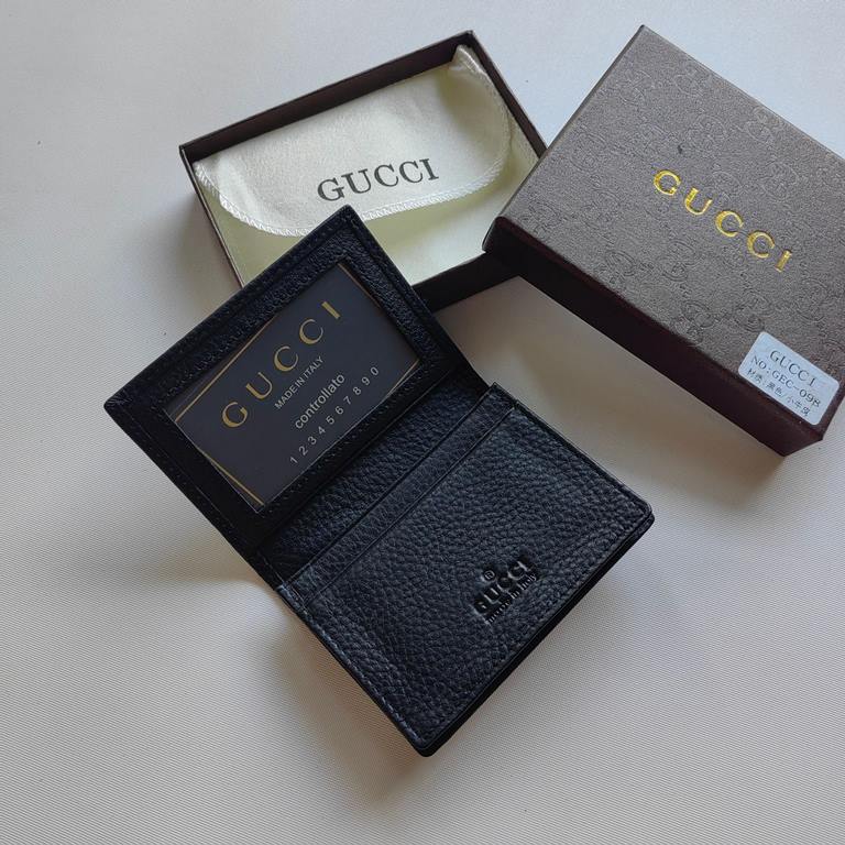 Brand   [pleasant] GUCCI business card bag original single   Material   [pleasant] Imported original cowhide leather  Color   [Pleasant] Black.  Size   [pleasant] 10.58