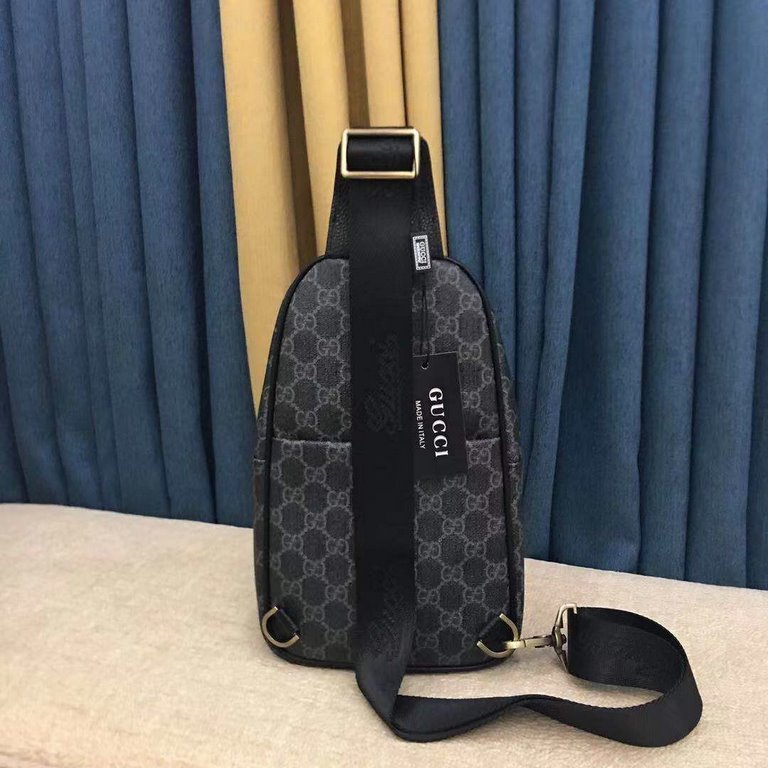 Original goods] Gucci GUCCI Chest BagSize 18-31-5Counter new    heavy hit version of the replica   original leather replica   leather super soft   oversized capacity   customized counter original hardware  smooth zipper 