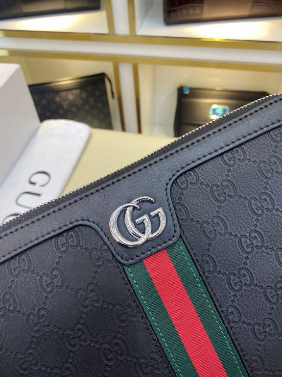 The original official network Model 66497-4 # original single goods [love] Gucci original single authentic new counter with the same high-end men's casual clutch   workmanship super refined and elegant. Equipped with imp