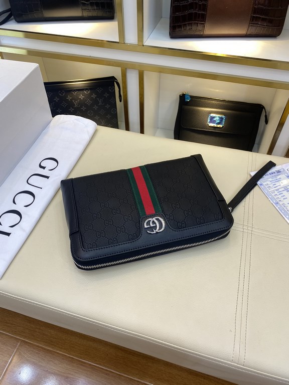 The original official network Model 66497-4 # original single goods [love] Gucci original single authentic new counter with the same high-end men's casual clutch   workmanship super refined and elegant. Equipped with imp