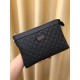 With box (Model 966-5) 2021 Gucci latest men's clutch bag   original quality using imported brushed calf leather Noble hardware Leather is soft and feel awesome quality undoubtedly embossed design style simple atmosphere