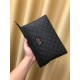 With box (Model 966-5) 2021 Gucci latest men's clutch bag   original quality using imported brushed calf leather Noble hardware Leather is soft and feel awesome quality undoubtedly embossed design style simple atmosphere