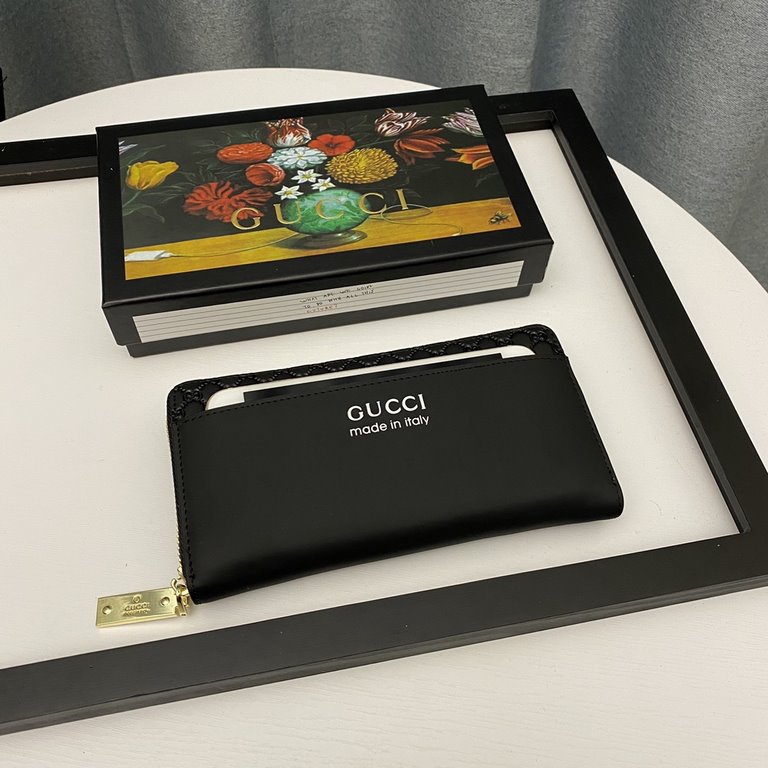 () [Original] Gucci Gucci  [Model] 666073 small wallet [Size] 19-10-2.5cm [Color] black high-end quality (original authentic) [Material] Gucci counter purchases classic  original imported   cowhide  authentic imported YK