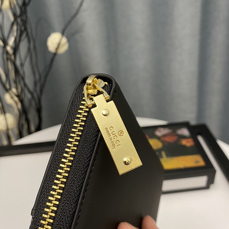 () [Original] Gucci Gucci  [Model] 666073 small wallet [Size] 19-10-2.5cm [Color] black high-end quality (original authentic) [Material] Gucci counter purchases classic  original imported   cowhide  authentic imported YK