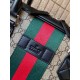 387102 High-end   The new GUCCI Ophidia collection presents a new design briefcase in GG Supreme synthetic canvas, featuring the brand's iconic webbing and double G-shaped hardware. The double handles and detachable shou