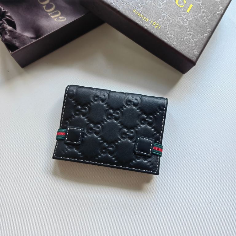 Brand   [pleasant] Gucci business card case original single   Material   [Happy] Imported Original Cowhide Leather  Color   [pleasant] Black.  Size   [pleasant] 10.58