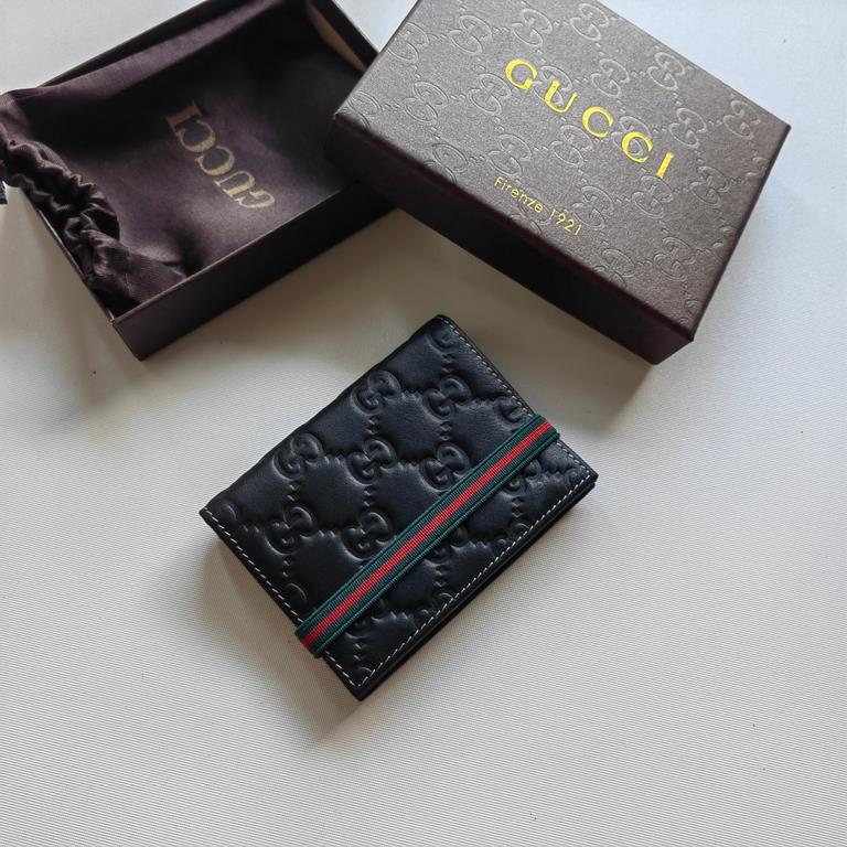 Brand   [pleasant] Gucci business card case original single   Material   [Happy] Imported Original Cowhide Leather  Color   [pleasant] Black.  Size   [pleasant] 10.58