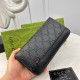 [Original] Gucci Gucci  [Model] 6660113 small wallet [Size] 19-10-2.5cm [Color] black High-end quality (original authentic) [Material] Gucci counter purchases classic  original imported   cowhide  authentic imported YKK 