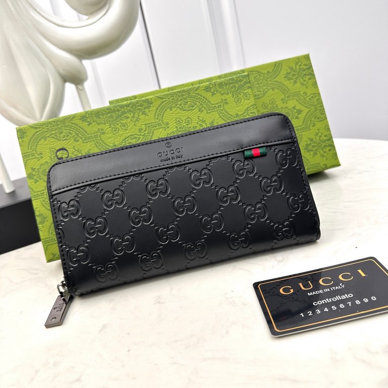 [Original] Gucci Gucci  [Model] 6660113 small wallet [Size] 19-10-2.5cm [Color] black High-end quality (original authentic) [Material] Gucci counter purchases classic  original imported   cowhide  authentic imported YKK 