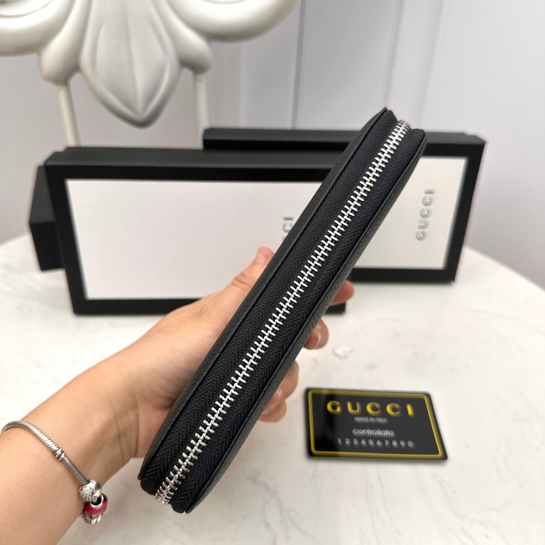 () [Original] Gucci Gucci  [Model] 666002 small wallet [Size] 19-10-2.5cm [Color] black high-end quality (original authentic) [Material] Gucci counter purchases of the classic  the original imported   cowhide  authentic 