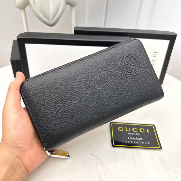 () [Original] Gucci Gucci  [Model] 666002 small wallet [Size] 19-10-2.5cm [Color] black high-end quality (original authentic) [Material] Gucci counter purchases of the classic  the original imported   cowhide  authentic 