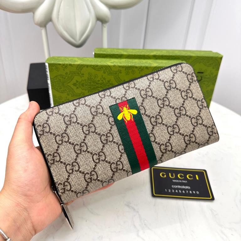 () [Original] Gucci Gucci  [Model] 666011 small wallet [Size] 19-10-2.5cm [Color] black high-end quality (original authentic) [Material] Gucci counter purchases classic  original imported   cowhide  authentic imports of 