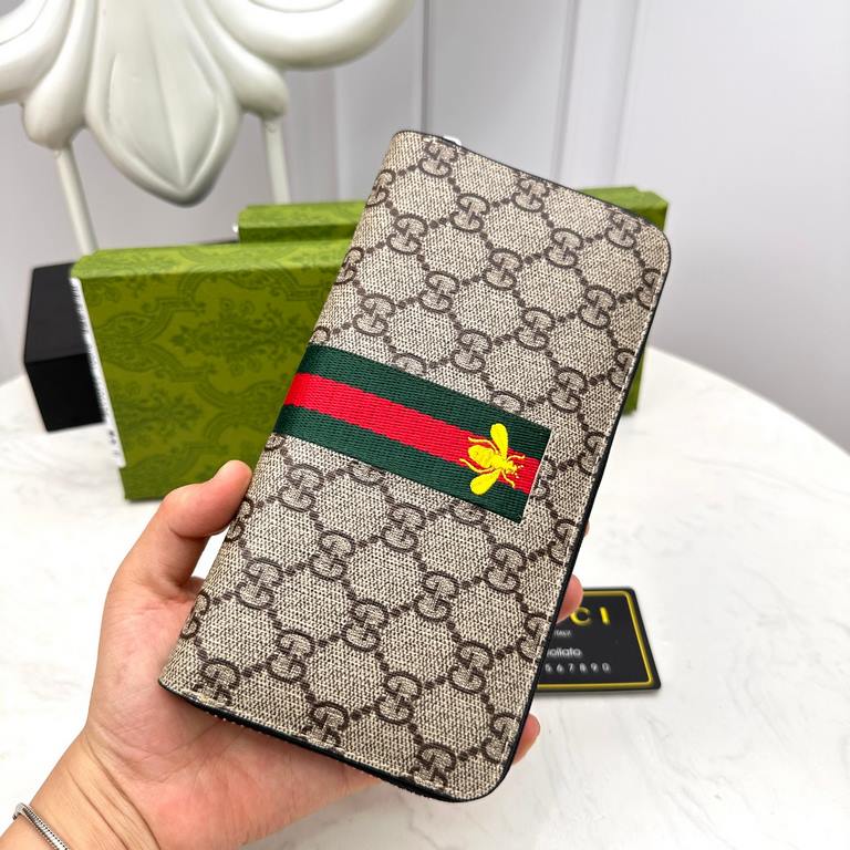 () [Original] Gucci Gucci  [Model] 666011 small wallet [Size] 19-10-2.5cm [Color] black high-end quality (original authentic) [Material] Gucci counter purchases classic  original imported   cowhide  authentic imports of 