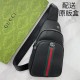 , [distribution of the original box] [original single goods] [love] Gucci original single authentic new counter with the same high-end men's casual chest bag   workmanship is super refined and elegant. With imported raw 