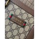 9126 Black Brown  High-end   The new GUCCI Ophidia collection presents a new design briefcase in GG Supreme synthetic canvas, featuring the brand's iconic webbing and double G-shaped hardware. The double handles and deta