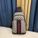 Gucci GUCCI Chest BagSize 18-31-5Counter new    heavy hit replica   original leather replica   leather super soft   super large capacity   customized counter original hardware  smooth zipper    perfect craftsmanship   re