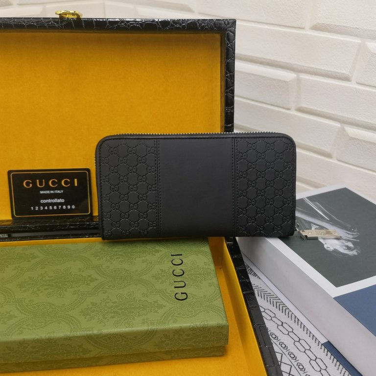 () [Original] Gucci  [Model] 666094 small wallet [Size] 19-10-2.5cm [Color] black High-end quality (original authentic) [Material] Gucci counter purchases classic  original imported   cowhide  authentic imported YKK logo