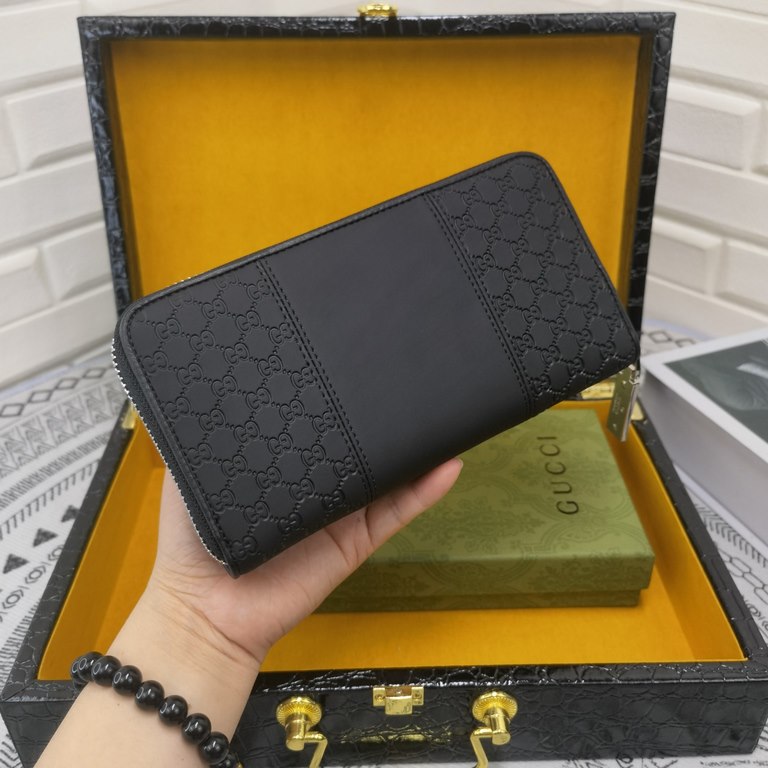 () [Original] Gucci  [Model] 666094 small wallet [Size] 19-10-2.5cm [Color] black High-end quality (original authentic) [Material] Gucci counter purchases classic  original imported   cowhide  authentic imported YKK logo