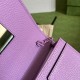 .   Packaged in a full set of original green boxes   This chain strap wallet from the GG Marmont collection revitalizes a design from previous collections and is crafted in a crisp lilac leather, bringing a stunning piec