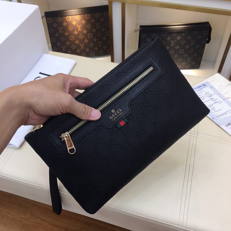 .   Original official website 66578-4 Gucci original single authentic new counter with the same high-end men's casual clutch   workmanship is super refined and elegant. With imported raw materials cowhide counter special