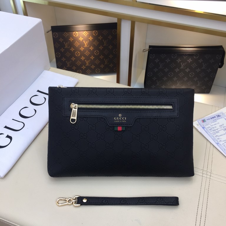 .   Original official website 66578-4 Gucci original single authentic new counter with the same high-end men's casual clutch   workmanship is super refined and elegant. With imported raw materials cowhide counter special