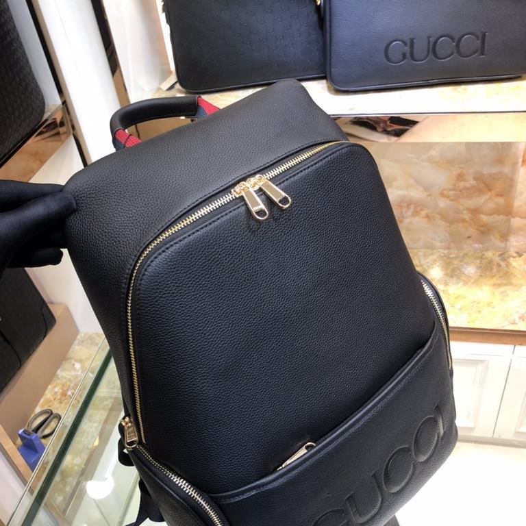 Model 85008Gucci-Gucci latest men's shoulder bag   original quality imported black lychee grain calf leather production Leather soft feel awesome noble hardware highlights the extraordinary personality design Business pe