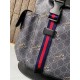 495563   High-end goods   New GUCCi duffel bag classic backpack accessories with striped webbing piping, incorporating this season's popular GG print, the early spring collection in a colorful way. GG Supreme high-grade 