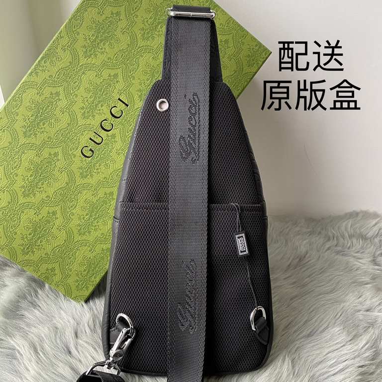 [Distribution of the original box] [Original single goods] [love] Gucci original single authentic new counter with the same high-end men's casual chest bag   workmanship is super refined and elegant. With imported raw ma