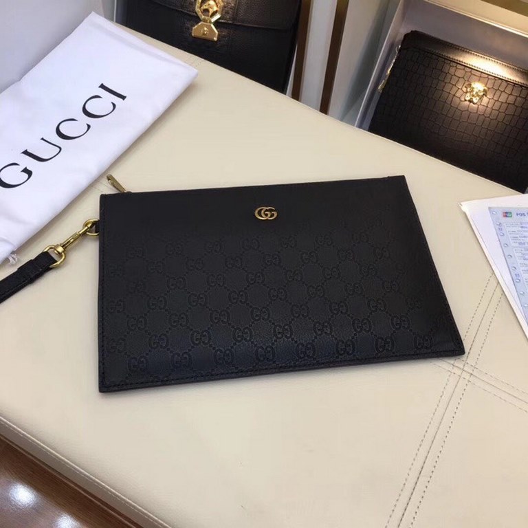 [Original single goods [love] Gucci original single authentic new counter with the same high-end men's casual clutch   workmanship is super refined and elegant. With imported raw materials cowhide counter special hardwar