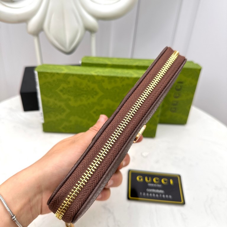 () [Original] Gucci Gucci  [Model] 6660111 small wallet [Size] 19-10-2.5cm [Color] coffee color High-end quality (original authentic) [Material] Gucci counter purchases of the classic  the original imported   cowhide  au