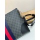 Buy Authentic PublishingFlat Messenger Shoulder Bag with a removable shoulder strap, crafted in Gucci's signature GG Supreme premium faux canvas in a black and gray combination. In addition to the GG pattern, a webbing s