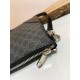 Buy Authentic PublishingFlat Messenger Shoulder Bag with a removable shoulder strap, crafted in Gucci's signature GG Supreme premium faux canvas in a black and gray combination. In addition to the GG pattern, a webbing s