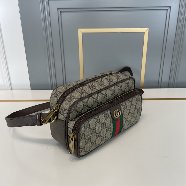 [Original single goods [love] Gucci original single authentic new counter with the same high-end men's casual cross-body bag   workmanship is super refined and elegant. With imported raw materials cowhide counter special