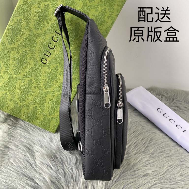 , [distribution of the original box] [original single goods] [love] Gucci original single authentic new counter with the same high-end men's casual chest bag   workmanship is super refined and elegant. With imported raw 