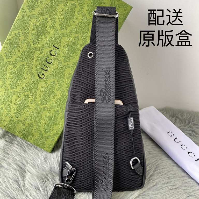 , [distribution of the original box] [original single goods] [love] Gucci original single authentic new counter with the same high-end men's casual chest bag   workmanship is super refined and elegant. With imported raw 