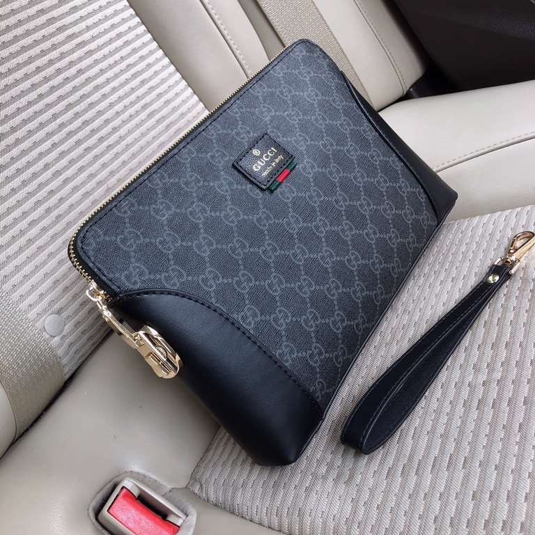 秘 [Gucci 825-1 Clutch Bag]    European original single water goods handbag, heavy to create a new channel goods   energetic   ideal for men's   original hardware  LOGO clear and unparalleled   top original head layer Cow