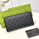 [Original] Gucci Gucci  [Model] 6660107 small wallet [Size] 19-10-2.5cm [Color] black High-end quality (original authentic) [Material] Gucci counter purchases classic  original imported   cowhide  authentic imported YKK 