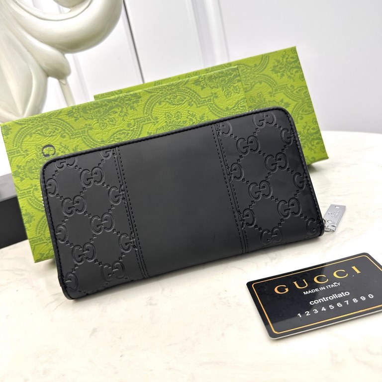 [Original] Gucci Gucci  [Model] 666084 Small Wallet [Size] 19-10-2.5cm [Color] Black High-end quality (original authentic) [Material] Gucci Counter OEM Classic  Original imported   cowhide  Authentic imported YKK logo ha