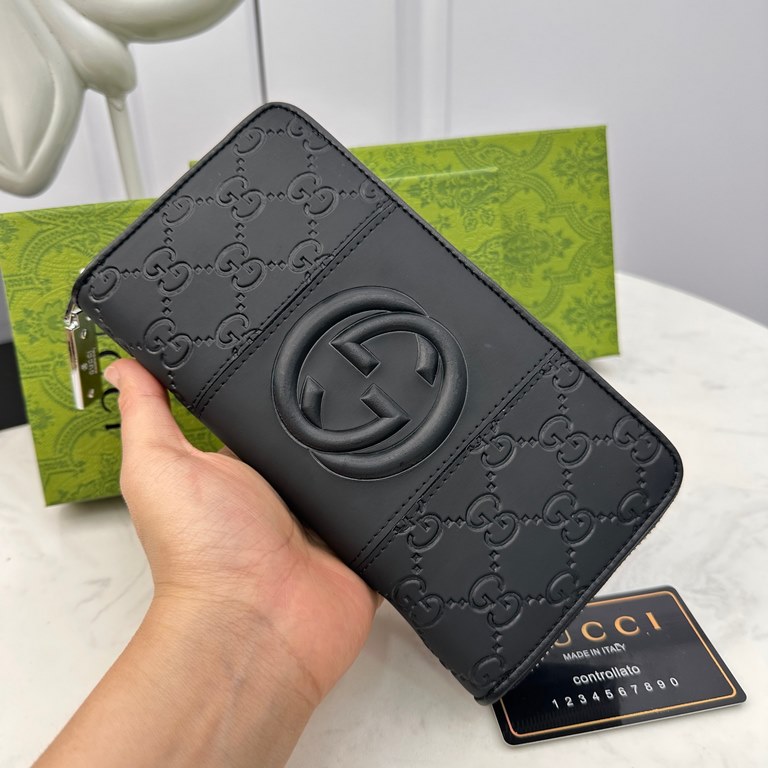 [Original] Gucci Gucci  [Model] 666084 Small Wallet [Size] 19-10-2.5cm [Color] Black High-end quality (original authentic) [Material] Gucci Counter OEM Classic  Original imported   cowhide  Authentic imported YKK logo ha