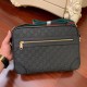 Original single quality [large capacity] G family (Model 0265) casual shoulder crossbody bag [color] black ~ high-end quality (top workmanship) [material] Gucci GUCCl Generation of new   original imported head layer   co