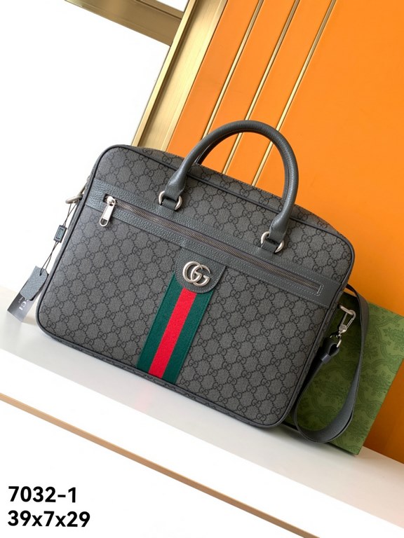 .   Briefcase, 7032-1#Original high quality, The G family continues to update the color palette by adding more sophisticated shades. The new colorways and color combinations give a fresh take on the brand's iconic pieces