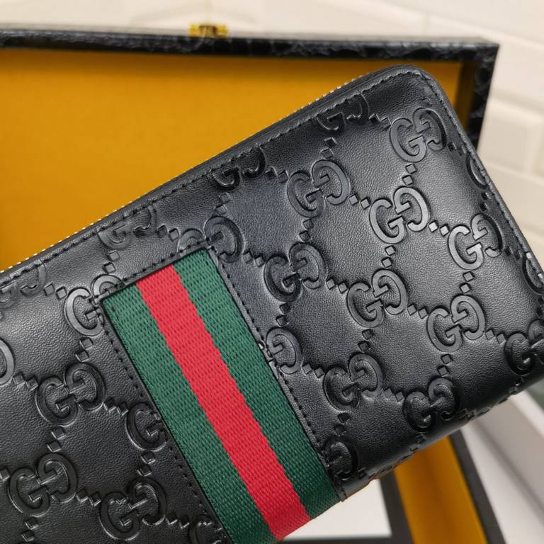 () [Original] Gucci Gucci  [Model] 666037 small wallet [Size] 19-10-2.5cm [Color] black high-end quality (original authentic) [Material] Gucci counter purchases classic  original imported   cowhide  authentic imports of 