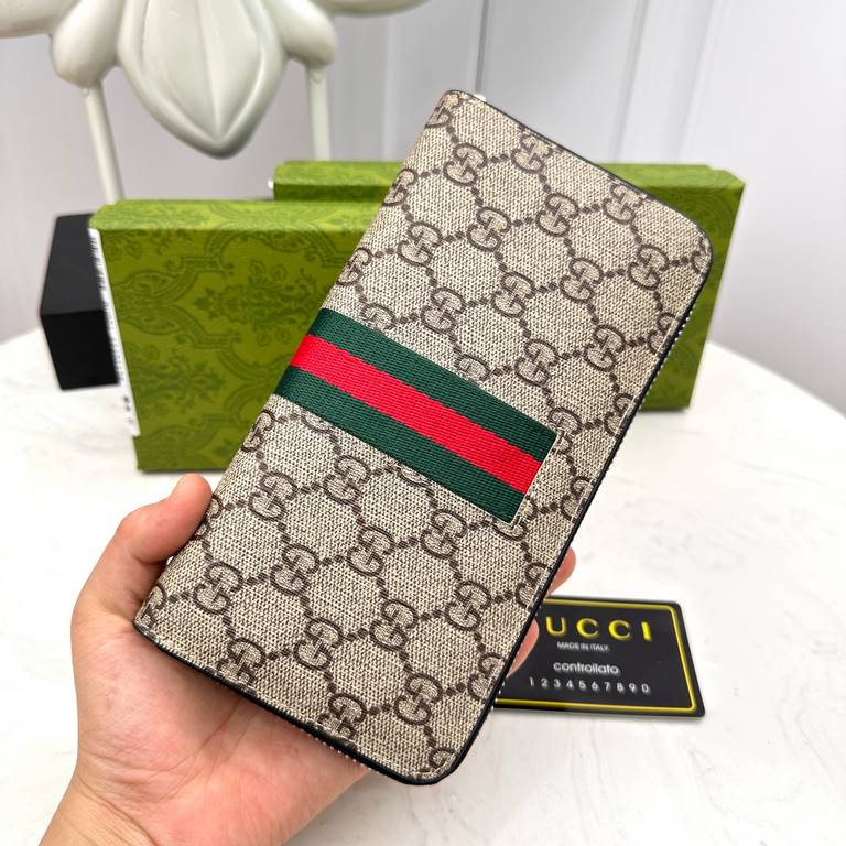 () [Original] Gucci Gucci  [Model] 666012 small wallet [Size] 19-10-2.5cm [Color] black high-end quality (original authentic) [Material] Gucci counter purchases classic  original imported   cowhide  authentic imports of 