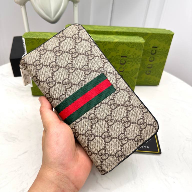 () [Original] Gucci Gucci  [Model] 666012 small wallet [Size] 19-10-2.5cm [Color] black high-end quality (original authentic) [Material] Gucci counter purchases classic  original imported   cowhide  authentic imports of 