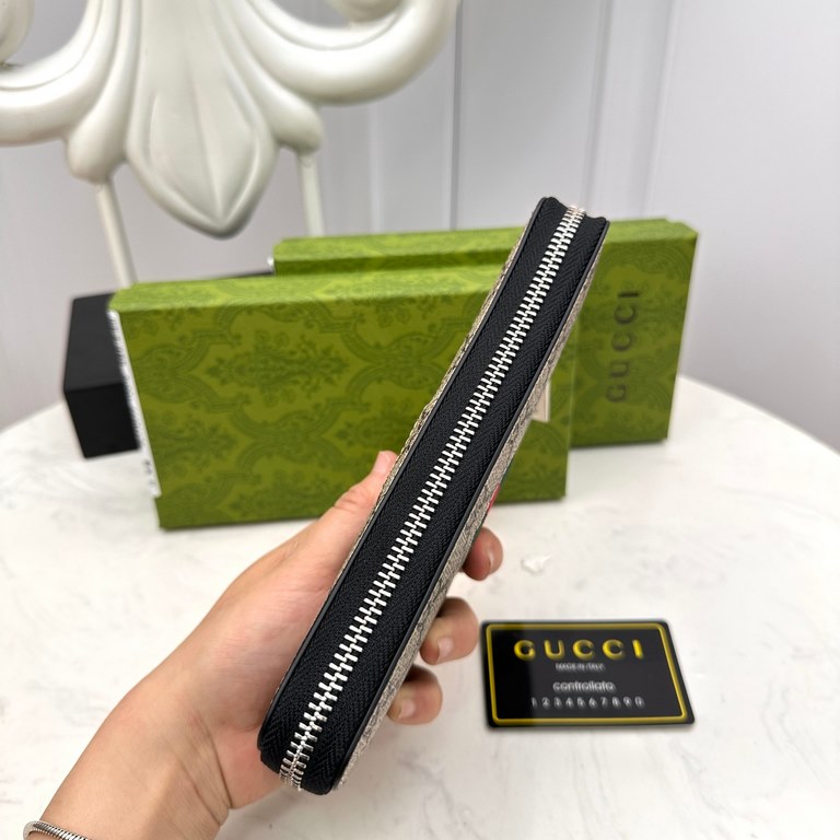 () [Original] Gucci Gucci  [Model] 666012 small wallet [Size] 19-10-2.5cm [Color] black high-end quality (original authentic) [Material] Gucci counter purchases classic  original imported   cowhide  authentic imports of 