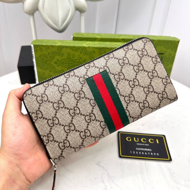 () [Original] Gucci Gucci  [Model] 666012 small wallet [Size] 19-10-2.5cm [Color] black high-end quality (original authentic) [Material] Gucci counter purchases classic  original imported   cowhide  authentic imports of 